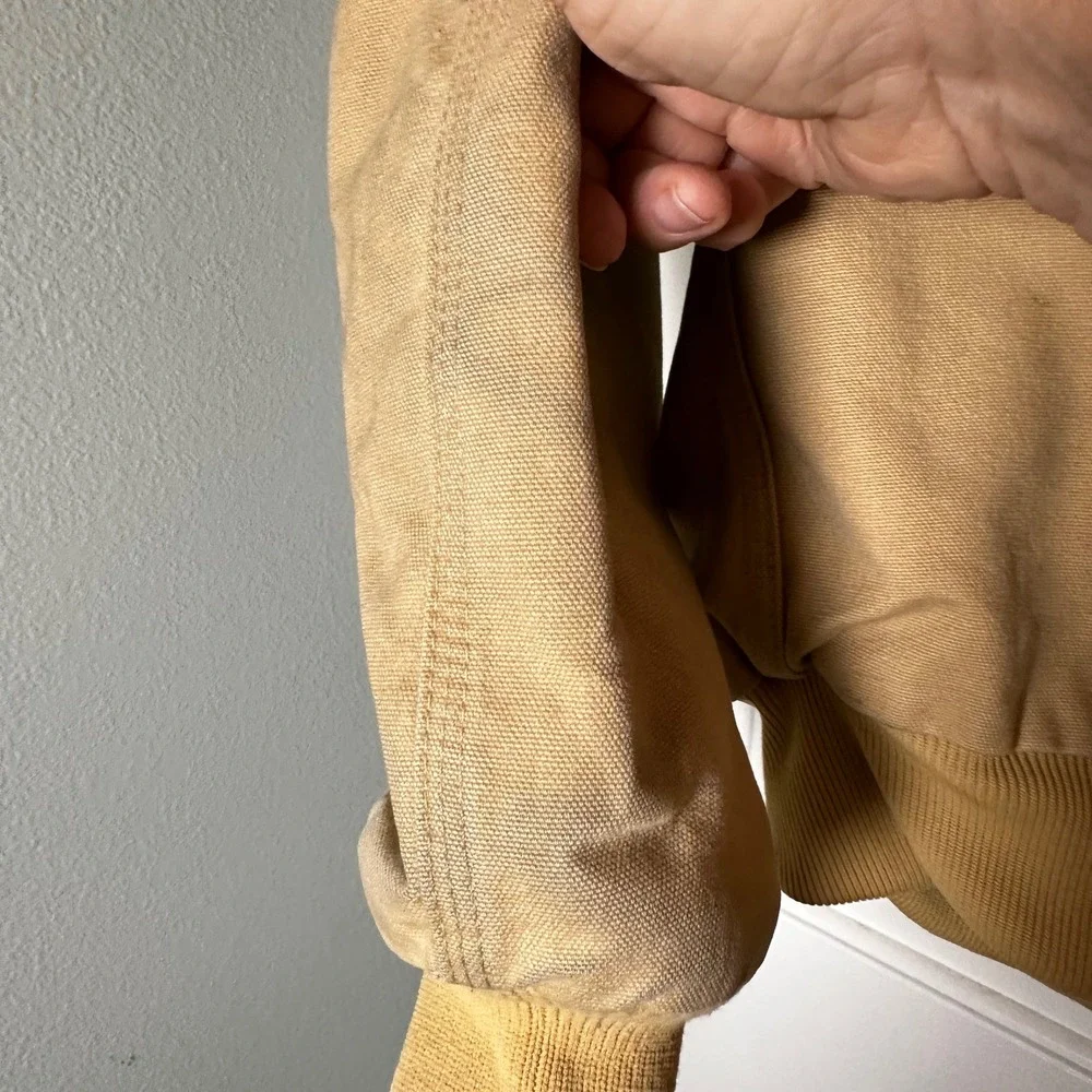 Vintage Carhartt J14WET Santa Fe Jacket XL Wheat Duck Canvas Quilt Lined Workwea
